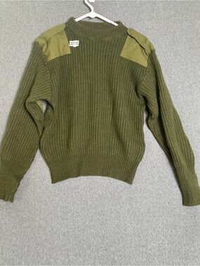 Men's Vintage Olive Green DSCP Military Sweater